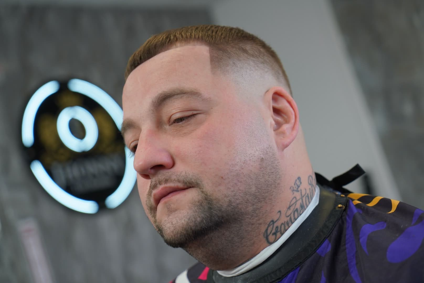 Clean fade with precision lineup