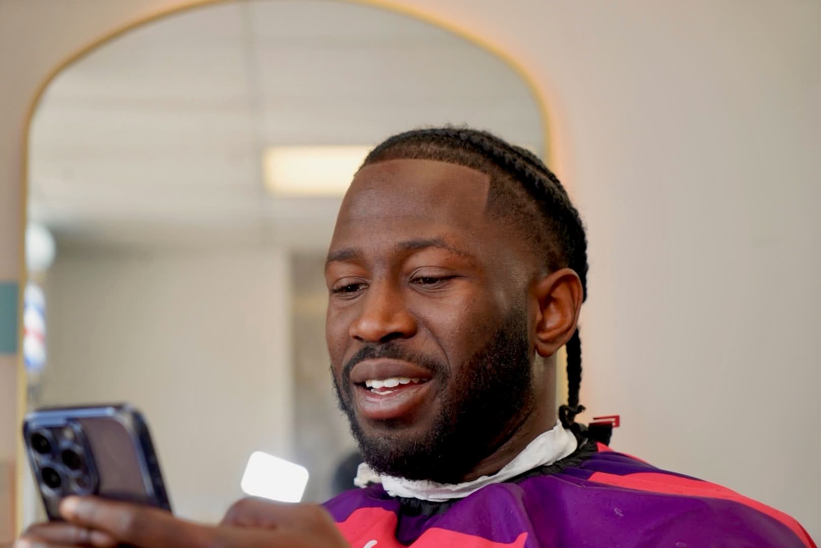 Braids with clean lineup and edge work