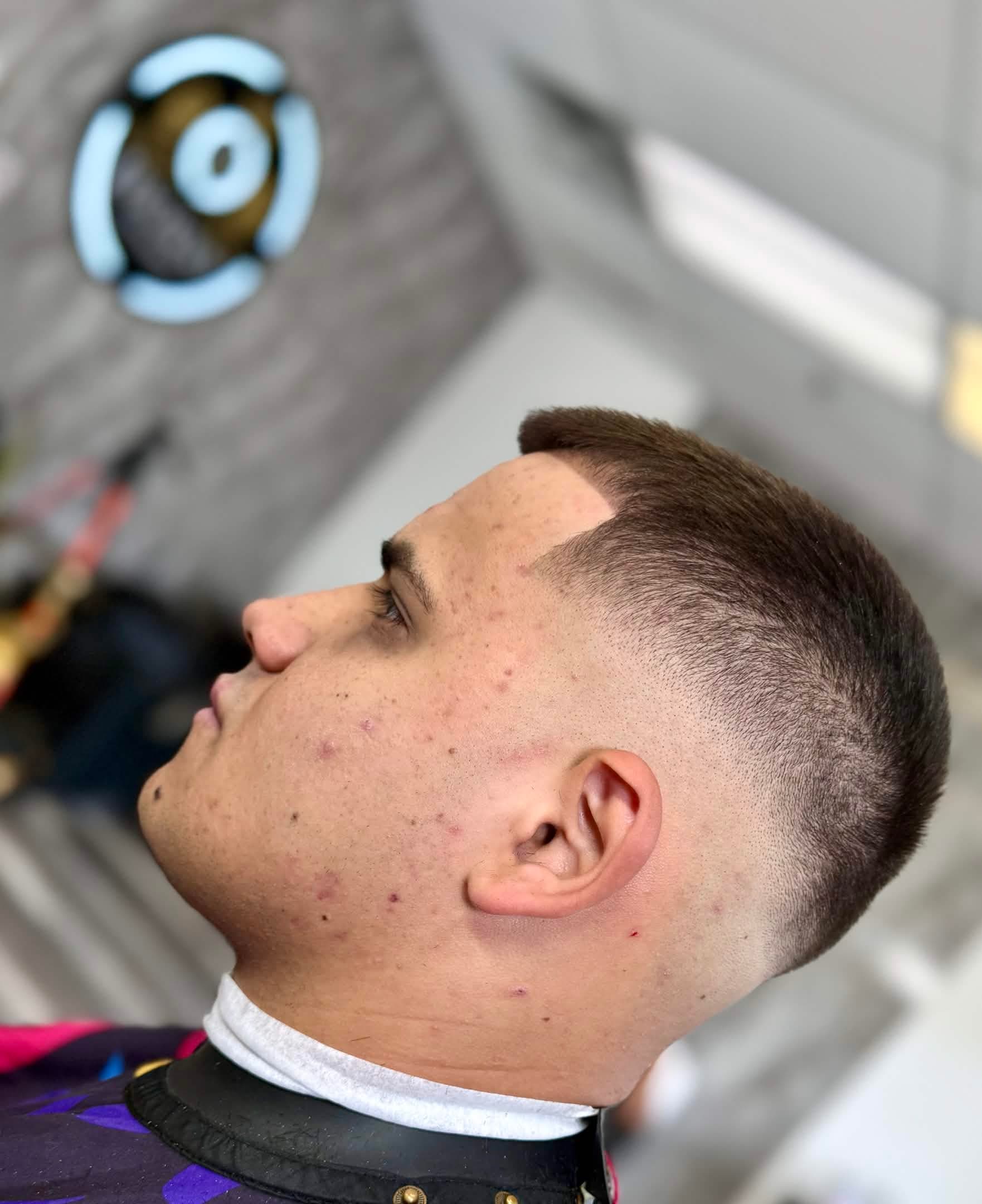 Skin fade with clean edges