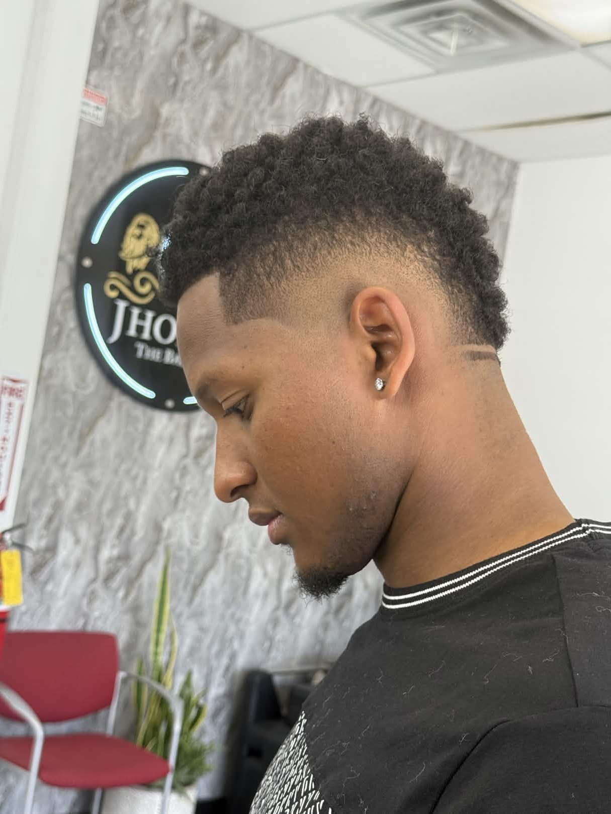 High top fade with precision edges